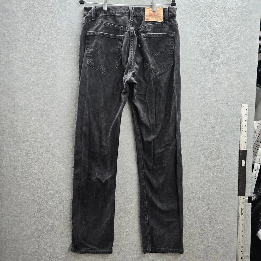 VINTAGE Levi's 505 Men Jeans 34X34 Black Denim Regular Straight 90s‎ USA